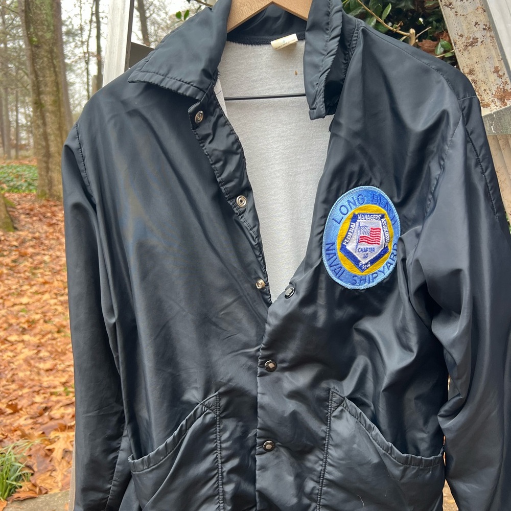 70s Russell Athletic Black Windbreaker Jacket